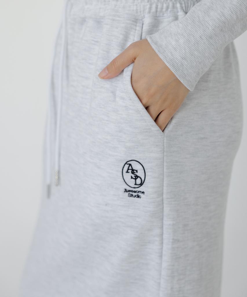 Awesome Studio Women'S Sweat Long Skirt Grey White