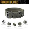 Tactical Military Dog Collar Adjustable Heavy Duty Nylon Pet Collar with Metal Buckle for Medium Large Dogs