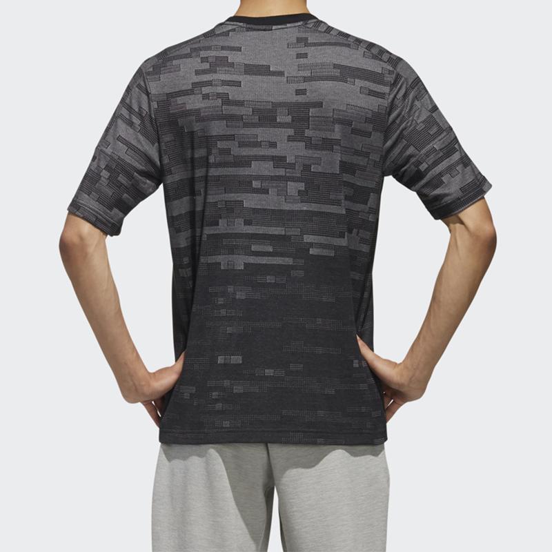 Adidas Athletic Round Neck Short Sleeve T-Shirt Men Tops Black DZ2208