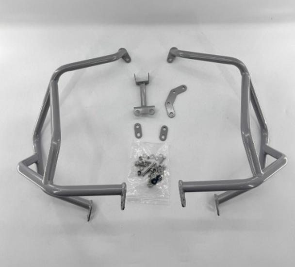 Wu Ji DS625X Crash Bars: Engine Guard, Fuel Tank Protector, Upper & Lower Anti-Fall Bars.