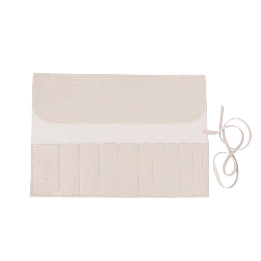 Black Foldable Makeup Brush Bag, Large Capacity, 14-40 Slots