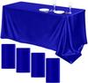 4 Packs Satin Tablecloth Overlay Table Cover Rectangle Bright Smooth Fabric Table Decoration for Wedding Banquet Party Events