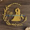 J0MC Wedding Mr and Mrs Decorative Die Cut Carbon Steel Cutting Dies for Card Making