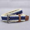 Men'S Belt Fish Bone Pattern Elastic Braided Belt Canvas Belt Personalized Pin Buckle Belt Tide