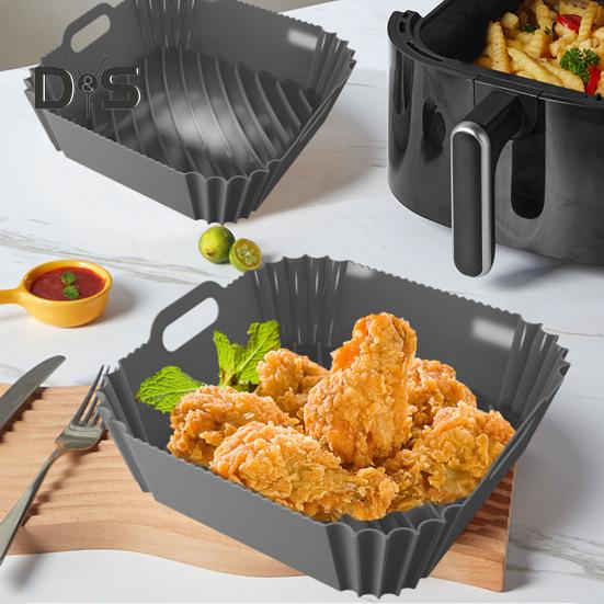 Silikonové vložky do fritézy Opakovaně použitelné čtvercové vložky do fritézy pro 4-6 QT vložky do potravinářské pečicí pánve Příslušenství k fritéze