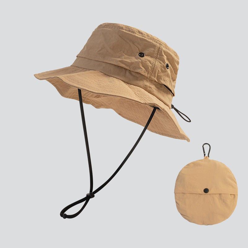 Outdoor Sun Protection Hat With Wide Brim Nylon Foldable For Men And Women