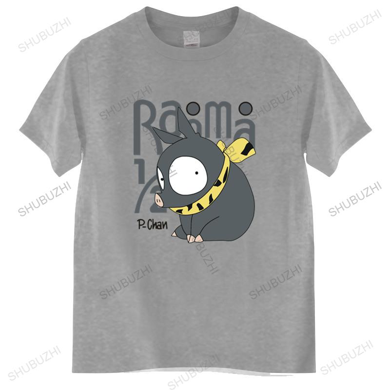Unisex Oneck Tshirt Fashion Brand Tshirt Black New Unisexs P Chan Ranma 12 T Shirt Anime Akane P Chan Rumiko Martial Japanese Pig
