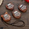 Mini 8 Key Solid Wood Kalimba With Portable Lanyard And Crisp Sound Perfect For Music Beginners Kids Casual Play Travel Gift