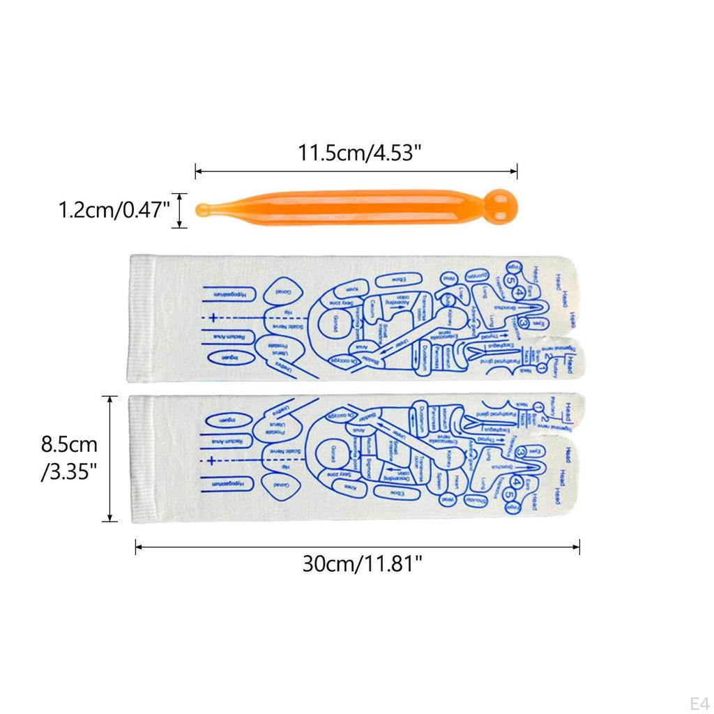 Feet Massage Socks, Reflexology Relaxed Reflection Area, Schematic Socks of Points