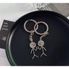Cartoon Cat And Fish Keychains Polished Stainless Steel Animal Cat Pendant Children's Funny Keychains