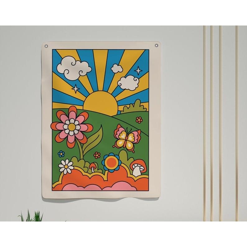 Brilliant sunset tapestry 75x100