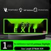 Fluorescent Fire Exit Sign - Self-Adhesive, No Wiring