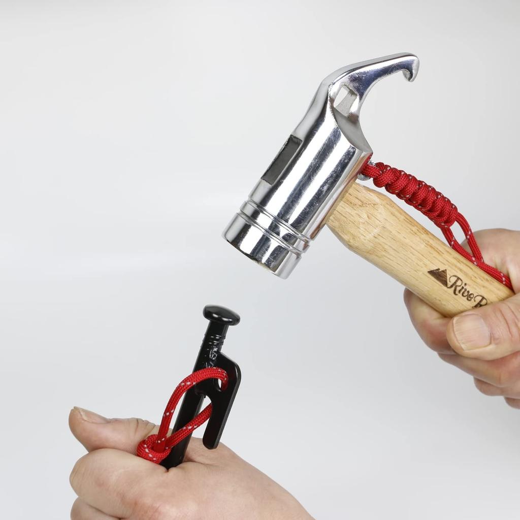 RiveRock 30cm Peg Storage Bag Tent Tarp Steel Pegs Reflective Rope (16 30cm PegsStorage Bag)