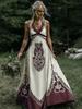Celtic Renaissance V-neck Sleeveless Summer Dress 2026 - Women's Cross-border Style