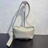 Wide shoulder strap sheepskin woven pillow bag Boston bag single shoulder underarm crossbody large capacity versatile leather women's bag