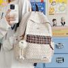 Schoolbag New Small Fresh Sweet Candy-colored Plaid Backpack for Junior and High School Students Casual and Light Shopping Backpack