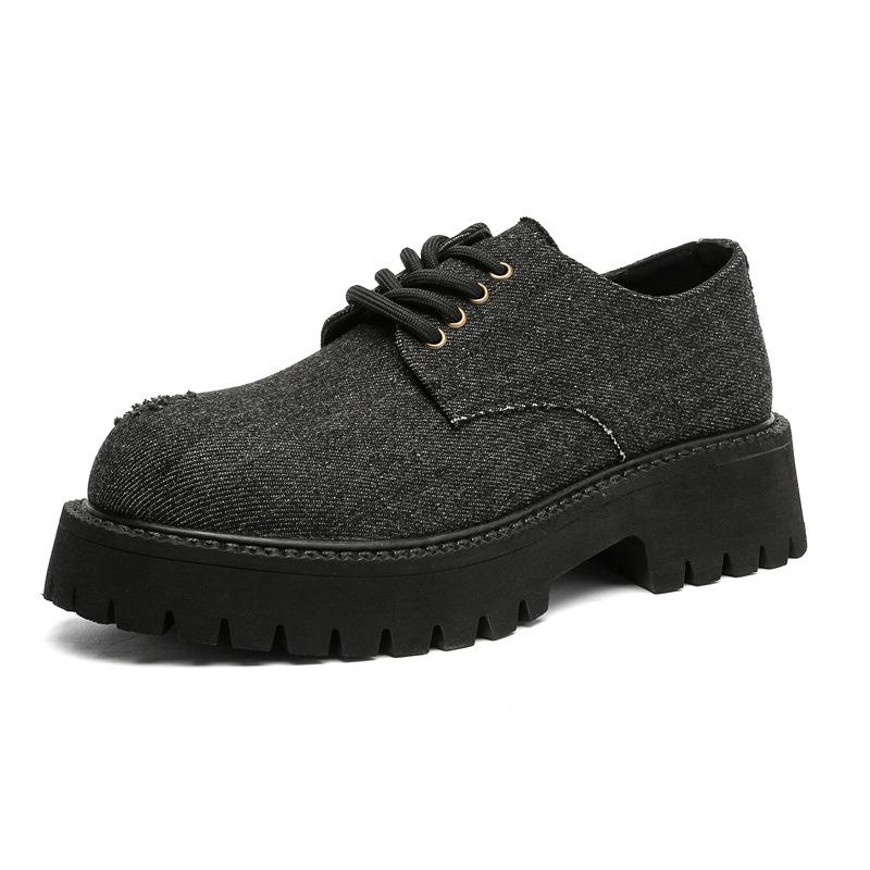 Big head Derby shoes men's autumn and winter platform casual leather shoes American tooling trendy shoes 9260-J