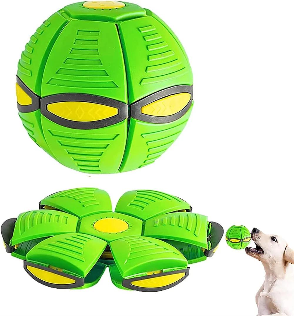 

Indestructible Dog Toys for Aggressive Chewers Heavy Duty Chew Proof Flying Saucer Outdoor Fetch Ball Interactive Training Toy XS зелёный