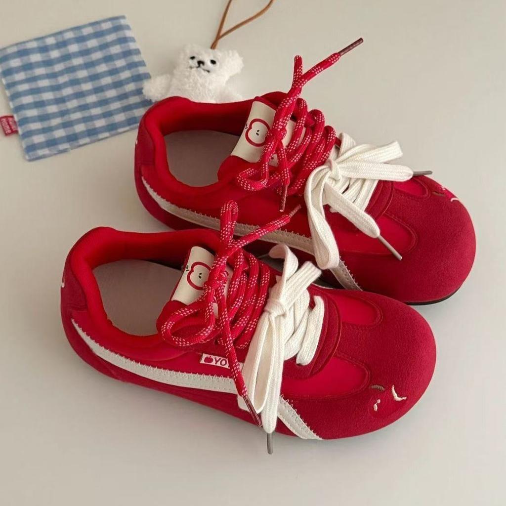 Mango yellow versatile platform white shoes women's 2025 new summer and autumn Korean board shoes student niche moral training shoes women