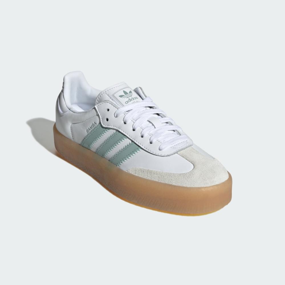 JP5609 adidas Originals Sambae Cloud White Wonder Blue Off White (Women s) 9.5W