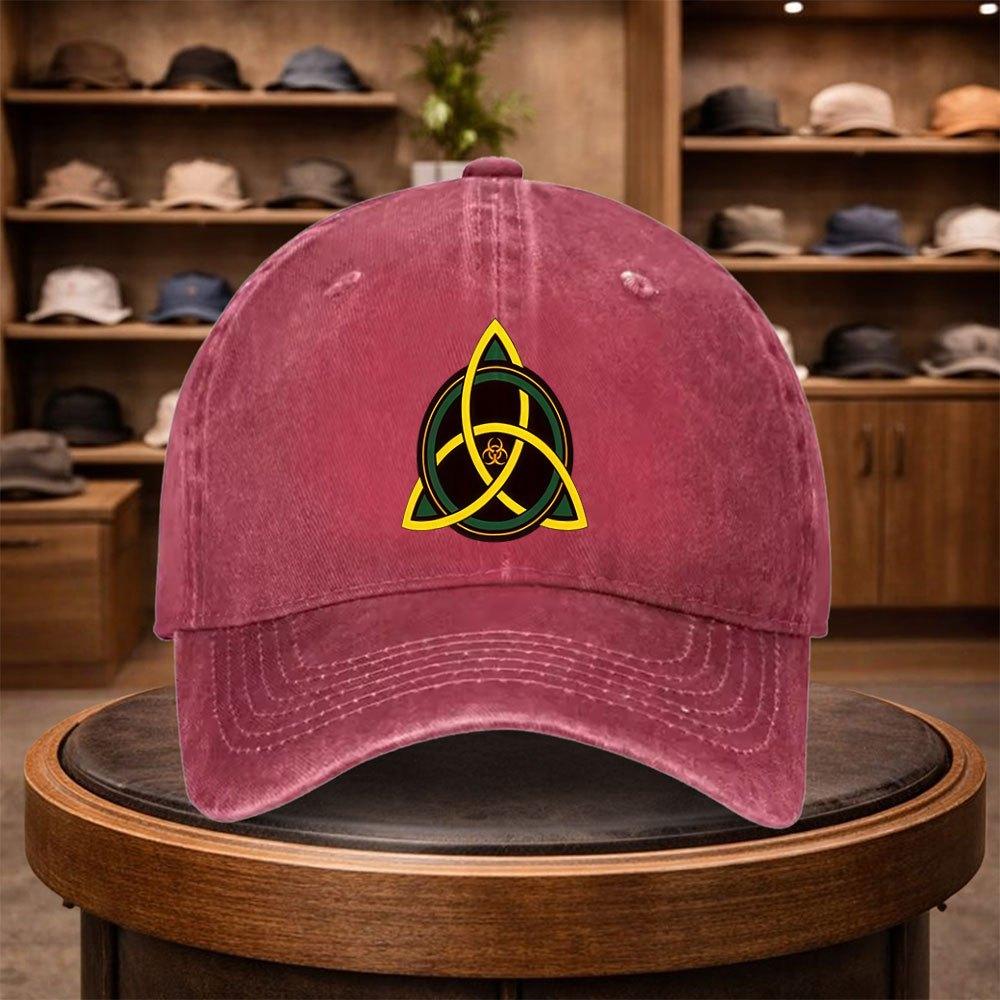Triquetra Print Baseball Cap Casual Duckbill Hat Fashionable Hat Adjustable Outdoor Casual Cap for All Seasons Suitable fo