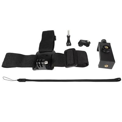 Hands Free Adjustable Head Strap Mount First Person View Phone Holder for Vlogging Cycling Skiing with Smartphone Safety Lanyard