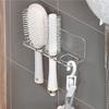 17.5x5.6x5.6cm Transparent Acrylic Bathroom Comb Storage Rack Bathroom Wall Mounted Storage Racks Shaver Curl Hair Comb Bath Products Drain Stand