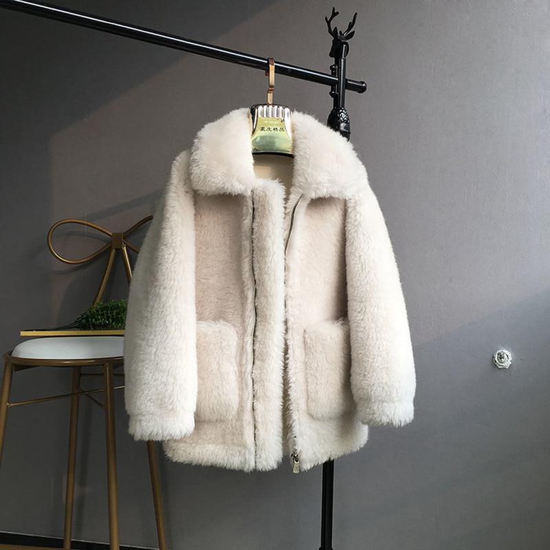 wool fluffy jacket