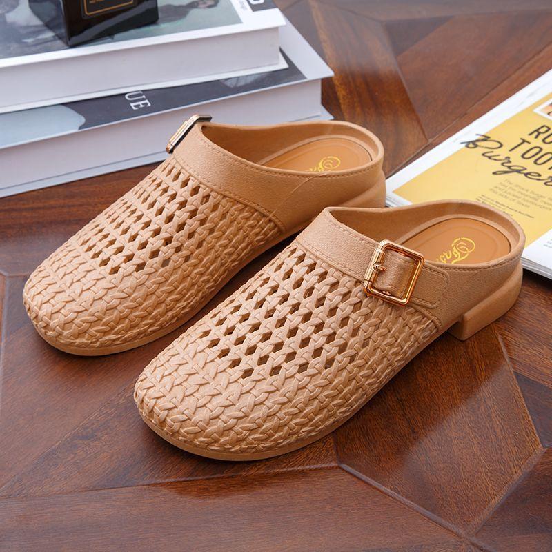 Baotou Half Slippers Top Selling Women's Slippers Home Anti Slip Soft Bottom Breathable New Sandals Women's Outerwear