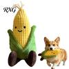 Puppy Boredom Relief Toys Plush Corn Dog Toy, Squeaky Stuffed Chew Natural Biting for Dogs Soft Teething Toy Small To Medium