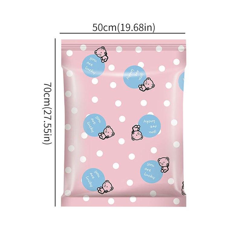 

Вакуумный мешок с мультяшным медведем для одежды, стеганое одеяло, сумка для хранения, органайзер для шкафа, экономия места, уплотненная сумка, домашний органайзер 70x50cm