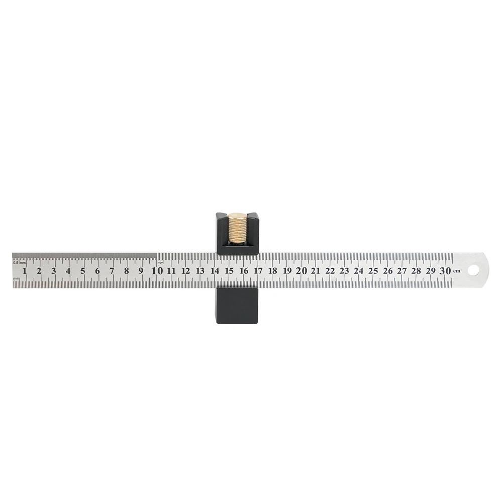 Adjustable Measuring Ruler Stop Block For Position Control In Woodworking Metalworking Furniture Assembly And DIY Projects