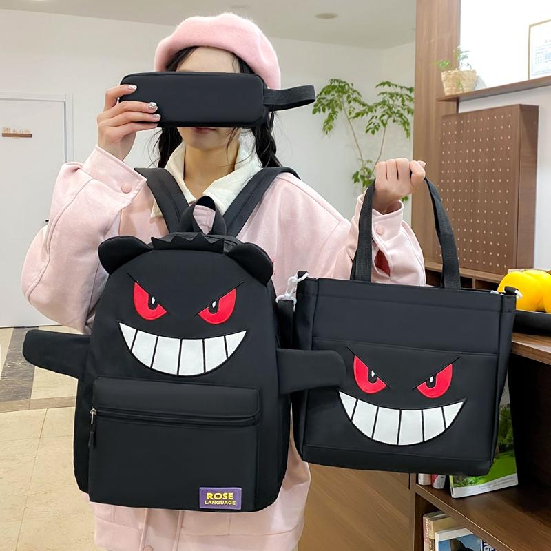 Three-piece Backpack Schoolbag For Primary And Middle School Students Large-capacity Backpack
