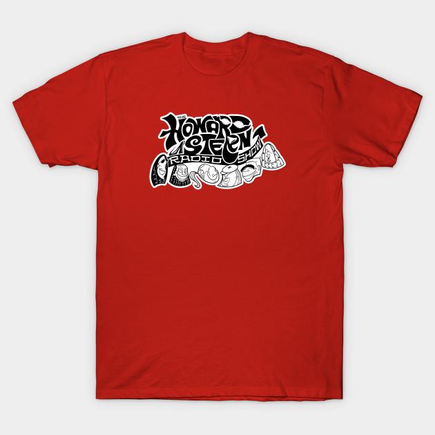

Men Black Print T-shirt The Howard Stern Show - Dark No-Cut Transfer Paper Print Cotton Tshirt 2XL червоний