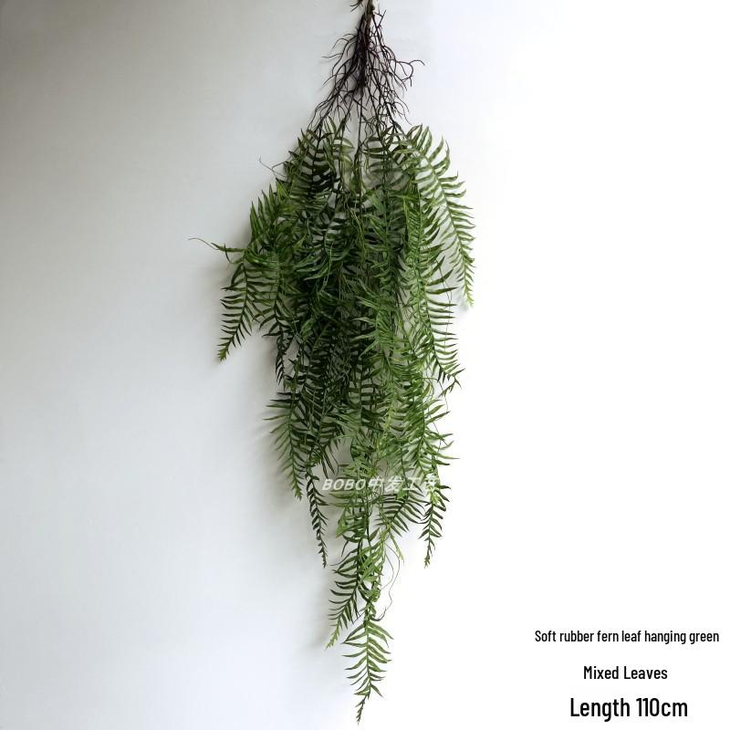 Artificial Spider Plant & Fern Hanging Decor - Trailing Green Vines for Wall & Ceiling