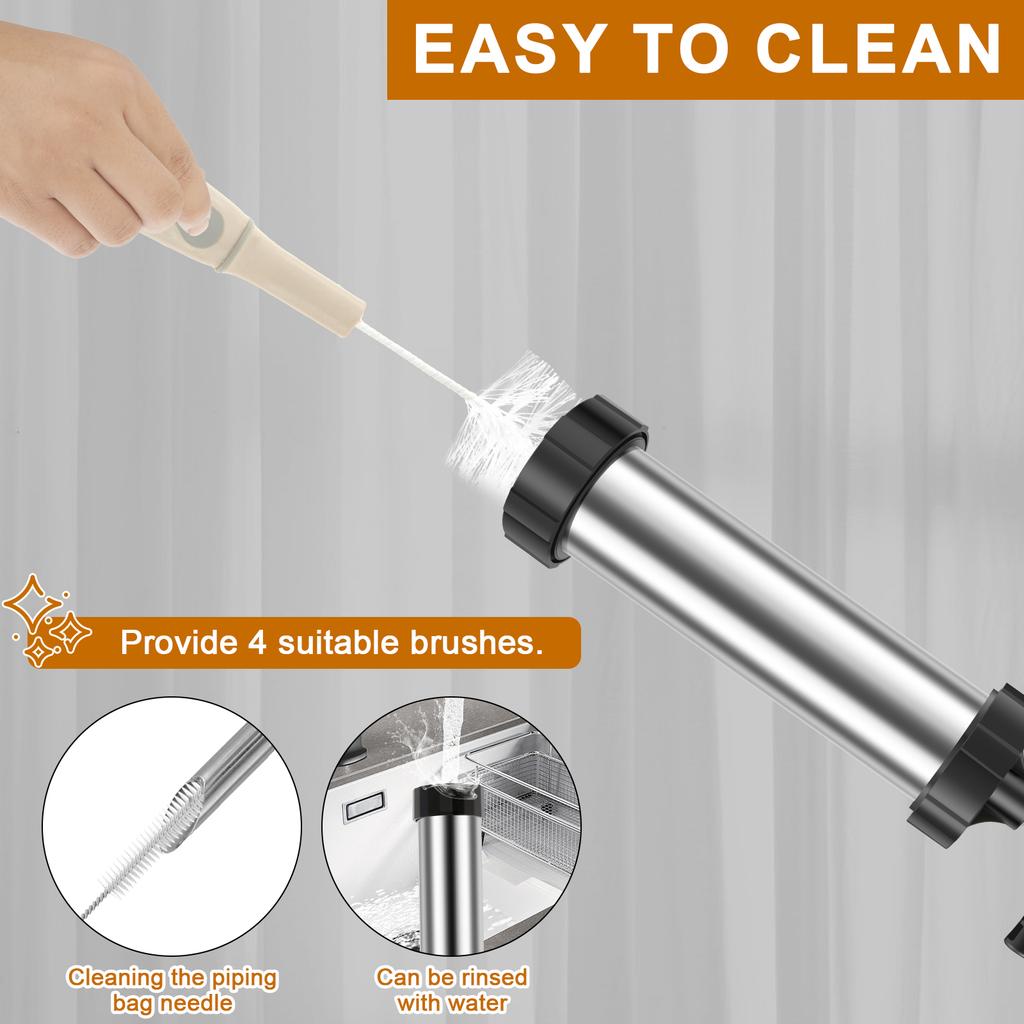 Churro Maker Kits Hard Stainless Steel Churro Maker Set Safe Churro Maker Machine with Piping Bag and Piping Nozzle for Baking