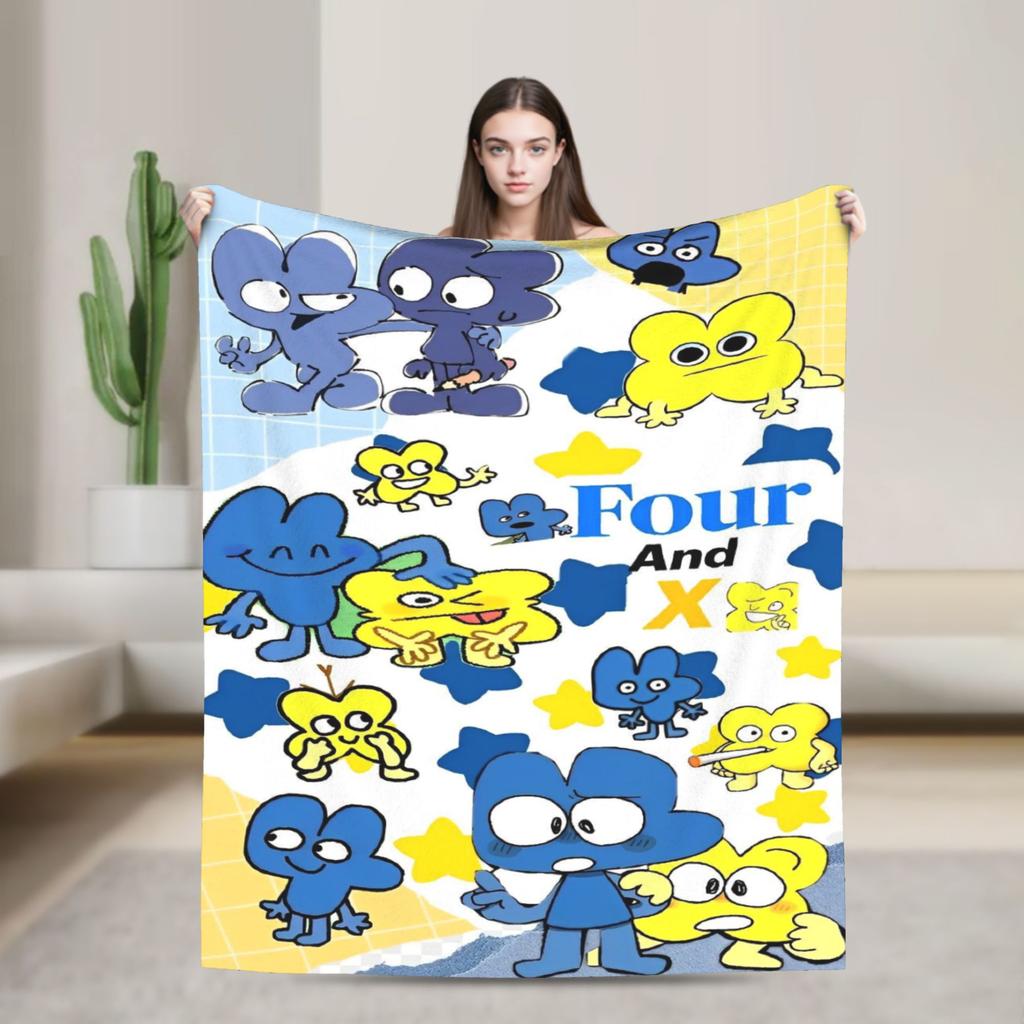 Cartoon Blanket Fleece Bfdi Lightweight Thin Throw Blanket for Bedding Couch Bedspread
