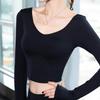 Women's Long Sleeve Yoga Top - Fashionable, Round Neck, Autumn Sportswear