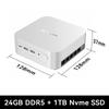 MLLSE Mini PC G10 AMD R7 H255 LPDDR5 24GB 1TB SSD 8 Cores Desktop Computer BT5.2 WIFI6 HDMI TYPE-C USB
