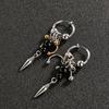 Boucles d'oreilles pendantes géométriques en acier inoxydable Punk Gothique Multicolore Clou à Rivet Fer à Cheval Perle d'Imitation Gland Conique Pour Femmes