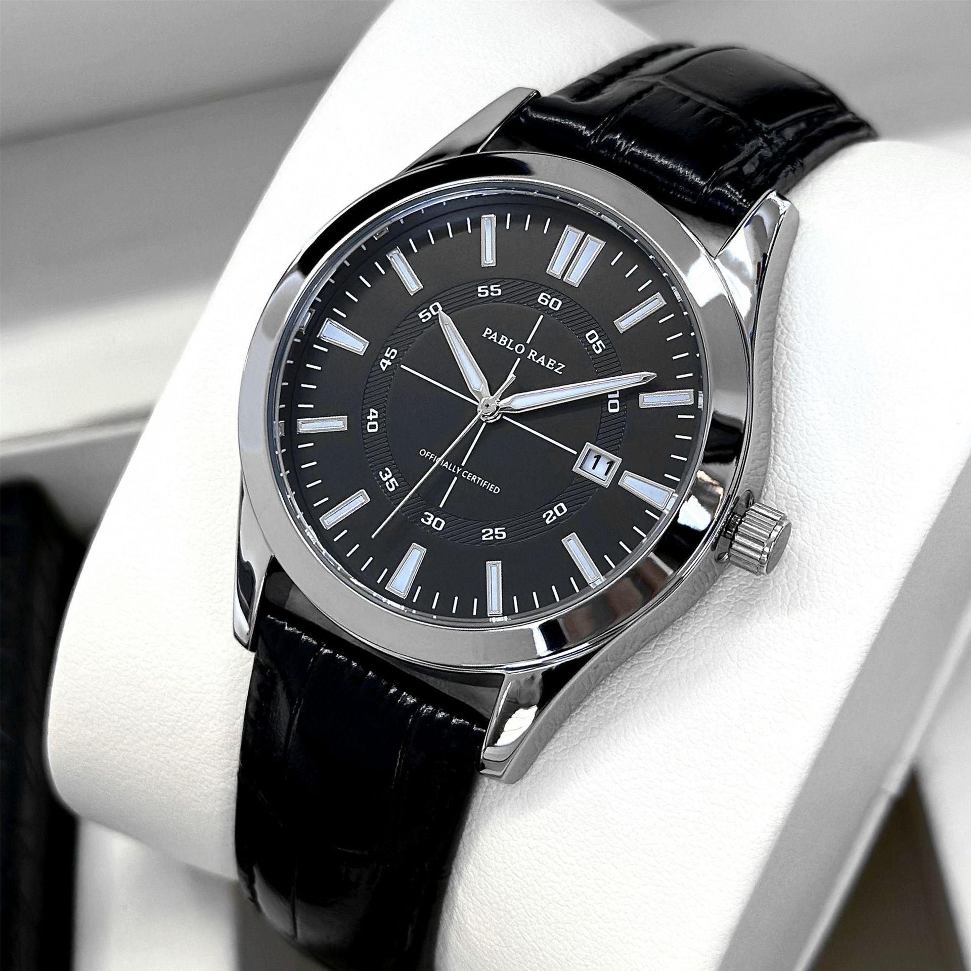 

Мужские часы Бренд Бизнес Простые Водонепроницаемые Календарь Кожаный ремешок Мужские Кварцевые Наручные часы (Поставляется с коробкой и запасным аккумулятором)