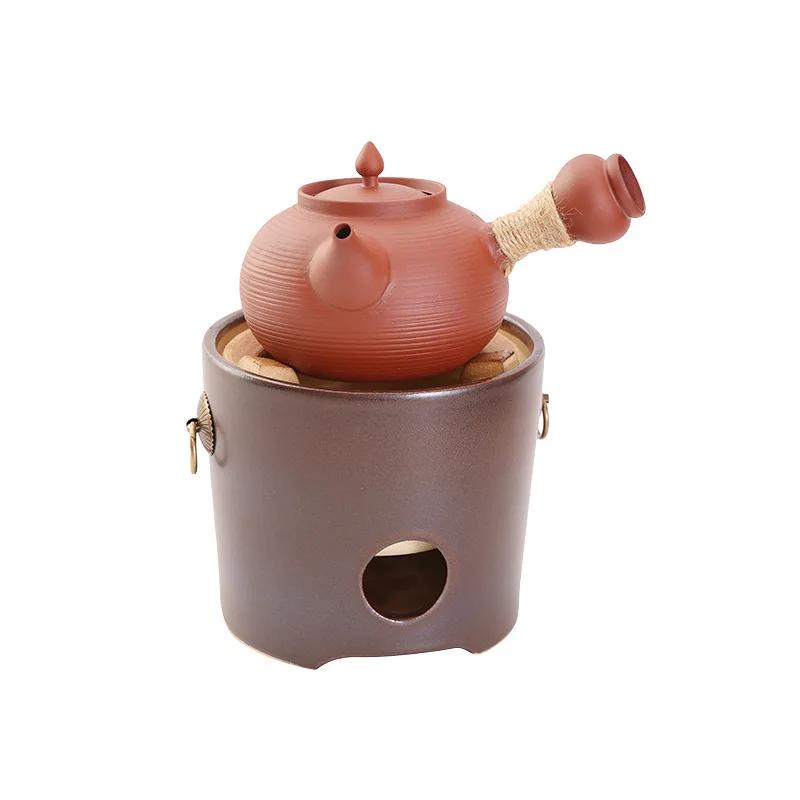 Teaset Teapot warmer charcoal stove Kung Fu tea stove Charcoal firing alcohol stove Clay oven Vintage Outdoor Charcoal burner