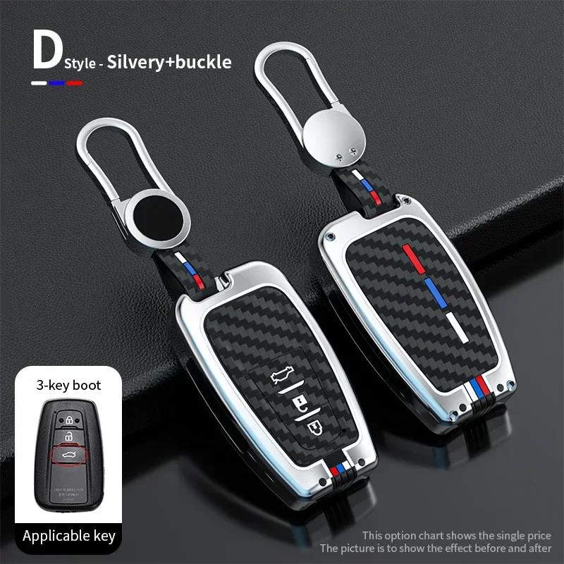 Zinc Alloy Smart Car Key Cover Car Key Case For Toyota CHR C-HR Prado WJSH7 Camry Avalon Prius Corolla RAV4 Avalon Car Accessories