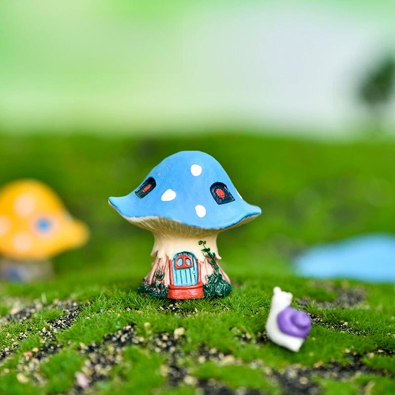 Mushroom House Micro Landscape Decoration Resin Crafts Cartoon House DIY Fantasy Fairy Tale Dreamy Decoration Accessories