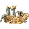 Tamiya 1/35 Military Miniature Series No.188 German Army Tank Crew with Shells Plastic Model 35188 - Small To Medium Size
