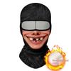 Maschera Facciale Traspirante a Copertura Totale con Stampa 3D di Vecchio, Fori per gli Occhi Bianchi, Baffi Bianchi, Maschera da Sci Elastica con Cappuccio
