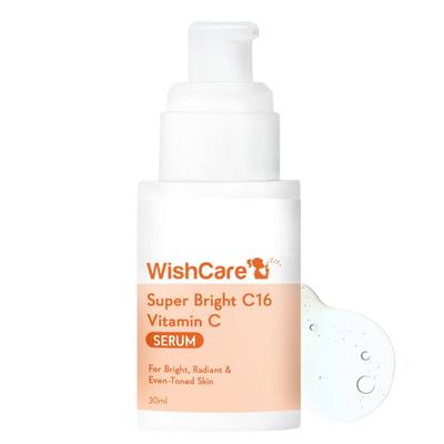 WishCare Super Bright C16 Vitamin C Serum 30ml Für Fettige Trockene Mischhaut Aufhellung Dunkle Flecken