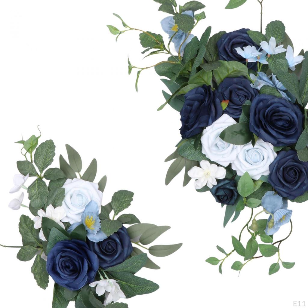 2 Pack Wedding Arch Floral Swag with Artificial Blooms for Home And Event