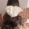 Satin Bow Bud Grab Clip Femininity Back Head Coil Clip Headgear Hairpin