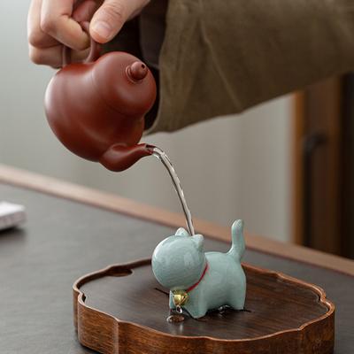 Cat Toilet Bolt Caps Decorative Cat Frog Ceramic Covers Ice-Crack Finish Ancient Chinese Blue And White Chinaware Technology Bathroom Ornaments